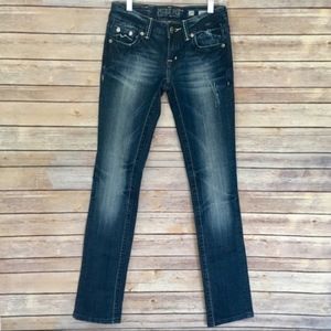 MISS ME | Distressed Straight Leg Jeans Size 25